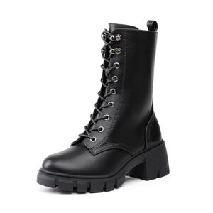 Sun+ Stone Combat Boots for Women Mid Calf Lace Up Boots Size 11 NEW K613